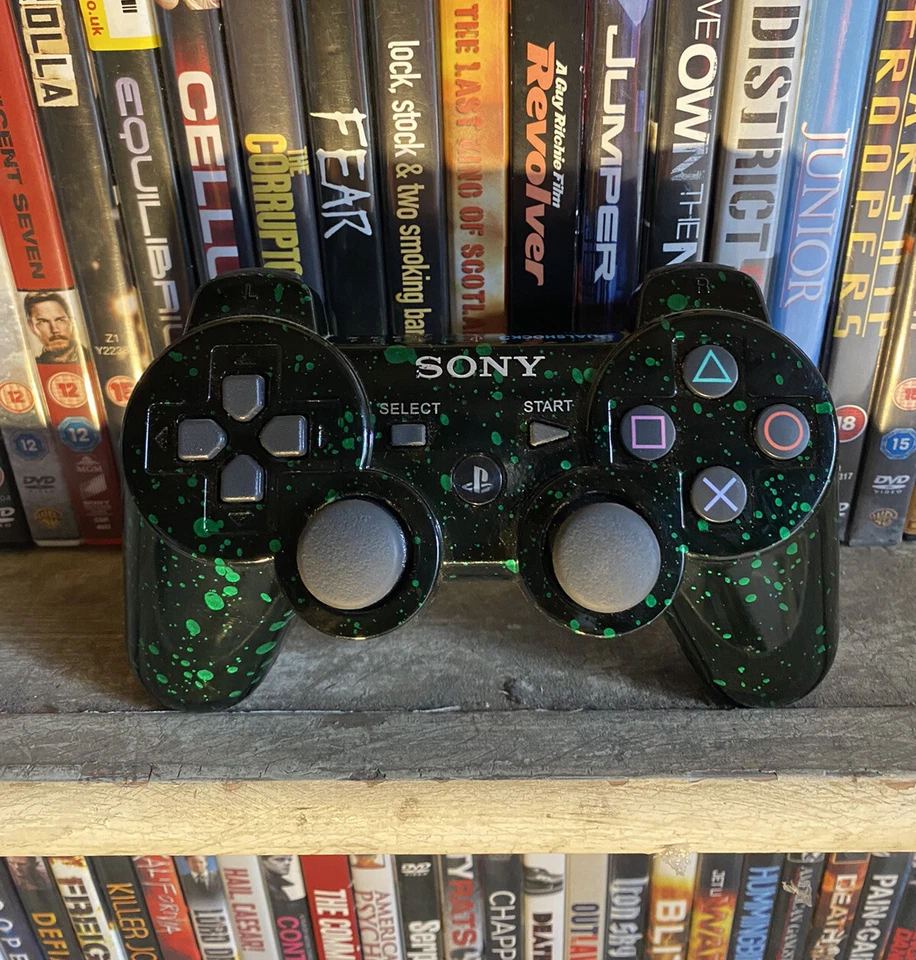 Sony Black Zombie Green PS3 Wireless Game DualShock 3 Controller PlayStation Pad - Image 1 of 4