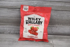 Wiley Wallaby Soft & Chewy Classic Red Strawberry Licorice Vegan Fat Free Candy - Picture 1 of 9