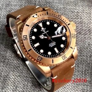 40mm Tandorio Solid CUSN8 Bronze NH35A Waterproof Automatic Diving Men Watch - Picture 1 of 12