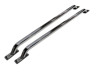 Go Rhino 8127C Stake Pocket Bed Rails For 5.5' 5.7' Beds Chrome - Picture 1 of 2