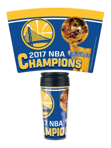 Golden State Warriors 2017  Finals Champions Contour Travel Mug Tumbler Cover