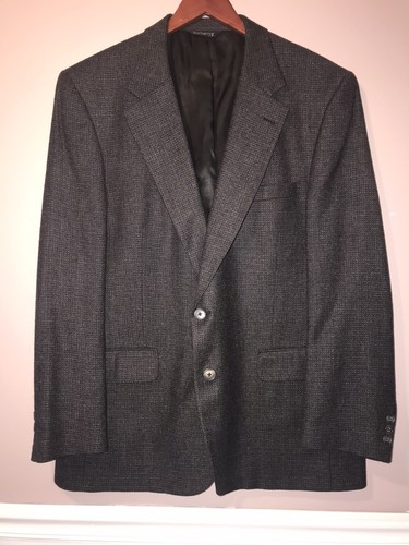 BLAZER SPORTIVO VINTAGE BURBERRY ITALIANO TESSUTO TELAIO TWEED LANA TWEED 46 reg