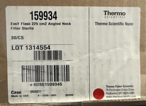 Thermo Scientific REF #159934 EasY Flask 225 cm2 Angled Neck Case of 30 NIB - Picture 1 of 4