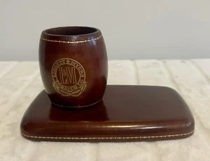 Leggett & Myer's Tobacco CO Leder Zigarren & Feuerzeug Halter für Schreibtisch / Werbung - Bild 1 von 7