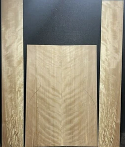 ECO-FRIENDLY TONEWOOD, CURLY, FLAMED YELLOW BIRCH BACK AND SIDES SET FOR JUMBO - Picture 1 of 7