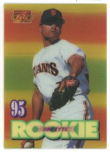 1995 Pinnacle Sportflix Rikkert Faneyte San Francisco Giants #158