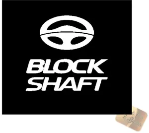 Adesivo Auto Moto antifurto BLOCK SHAFT gps 6 X 6 CM BIANCO PVC prespazziato - Foto 1 di 3
