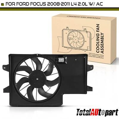 Ventilador de refrigeración del radiador con aire acondicionado y cubierta para Ford Focus 2008-2011 2,0 L Foto 1 de 4
