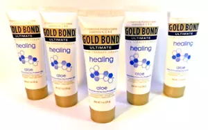 Gold Bond Ultimate Skin Therapy Cream Healing Lotion Aloe 1 oz Vit A C E 5 Tubes - Picture 1 of 6