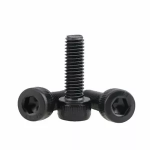 M3 M4 M5 Hex Socket Screws Black A2 Stainless Steel Cap Head Allen Key Bolts - Picture 1 of 7