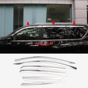 For Lexus GX460 2010-2020 Chrome Window Visor Vent Shades Sun Rain Guard 6pcs - Picture 1 of 9