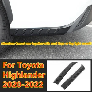 2X Cubierta protectora de parachoques trasero negra para Toyota Highlander 2020-2022 - Imagen 1 de 2