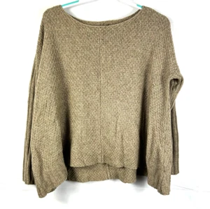 EILEEN FISHER Pullover Sweater Medium Yak Merino Wool Soft Brown Long Sleeve - Picture 1 of 8