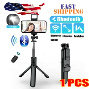 Portable Wireless Remote Selfie Stick Tripod Phone Desktop Stand Desk Holder - Picture 1 of 11