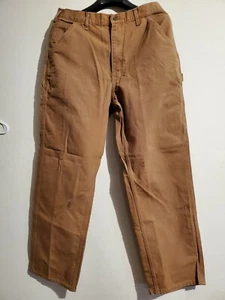 Mens Carhartt Dungaree Carpenter Utility Work Pants Tan 34” X 32” RN14806 - Picture 1 of 5