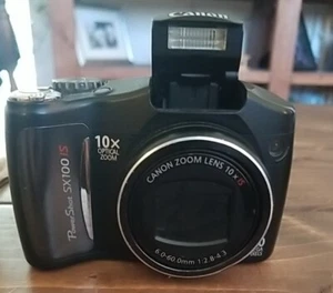 Canon PowerShot SX100 IS Black 10x Optical Zoom 8MP Digital Camera - For Parts - Picture 1 of 6