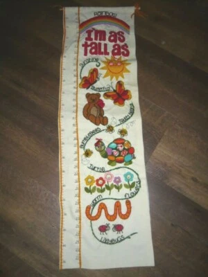 复古手工刺绣儿童成长图儿童房装饰可爱,罕见!!!! — 第 1/4 张图片