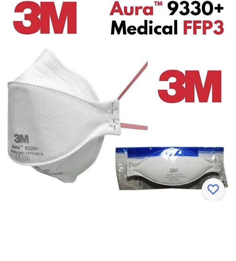 5-20x 3M Aura 9330+ Atemschutzmaske FFP3 Staubmaske Schutzmaske Maske Mundschutz