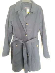 Marks and Spencer Cotton Blend Belted Trench Coat Size 16 - Picture 1 of 9