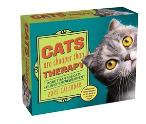 Tischkalender Katzen sind billiger als Therapie 2025 - Bild 1 von 5