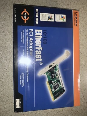 Linksys 10/100 PCI Ethernet Card LNE100TX Ver.5.1 Support NEW Sealed #F - Image 1 of 2