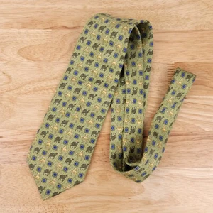 Burberry London Silk Designer Necktie Tie Camel Print Italy - Picture 1 of 6