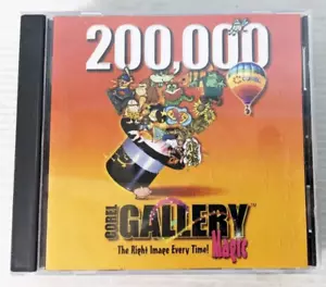 Corel 200,000 Gallery Magic 8 CDROM Pictures Fonts Sounds 4 Double Jewel Cases - Picture 1 of 11
