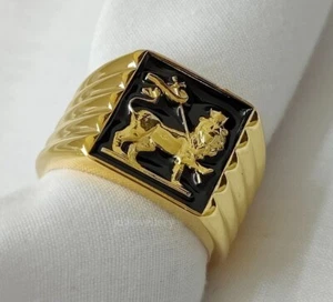 Lion of judah ring, qLion Knight Ring, Lion ring, 925 silver Signet Lion Ring - Picture 1 of 10