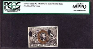 US 10c Fractional Currency Experimental Milton 2E10F.4 PCGS 65 PPQ GEM CU - Picture 1 of 2