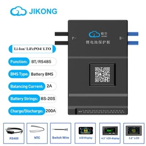 JK Smart BMS 8S-20S 200A Lifepo4 Li-Ion Battery w/ 2A Active Balance BT BMS lot - Picture 1 of 33