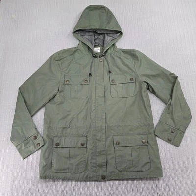 St Johns Bay Parka Rain Jacket Womens Medium Olive Green Full Zip Hooded - Image 1 of 4