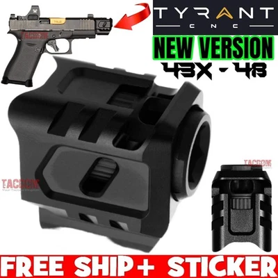 Tyrant Designs ÚLTIMO Compensador T 9mm GLOCK 43X 48 Cuerpo Negro Vástago Negro Foto 1 de 4