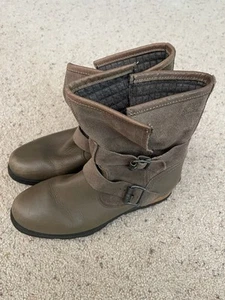 Sorel NL2308-227 Major Moto Womens 7.5 Suede Leather Harness Biker Boots - Picture 1 of 7