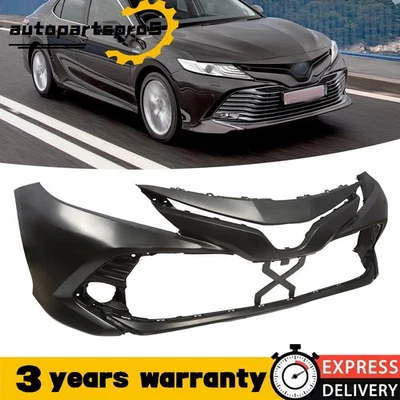 New Primed Front Bumper Cover for 2018 2019 2020 Toyota Camry L LE & LE Hybrid Foto 1 de 4