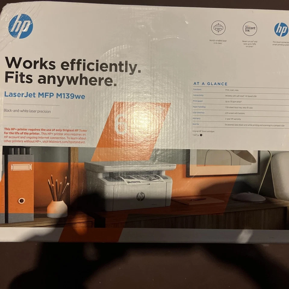 HP LaserJet MFP M139we Wireless All-in-One Printer – Smart, White - Image 1 of 3