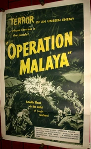 ORIGINAL US ONE-SHEET FILM POSTER - OPERATION MALAYA (1954) - good - Bild 1 von 1