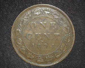 CANADA 1894 ONE CENT KM7 EXTREMELY FINE ~D16 - Picture 1 of 2