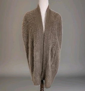 Luxurious Scanlan Theodore Brushed Mohair Oversize Cardigan Mink Women One Size - Picture 1 of 7