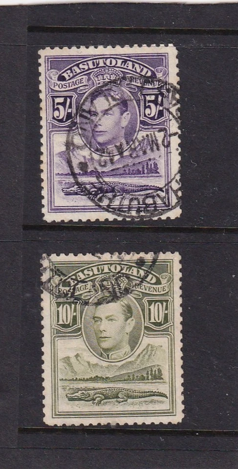 Basutoland 1938, 5s and 10s Values (2).    Fine Used                    (t16935) - Изображение 1 из 1