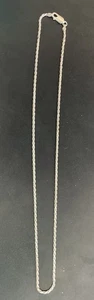 9,55 Gramm Vintage Sterling Silber 925 Seil Kette 21" Schmuck 2 mm - Bild 1 von 2