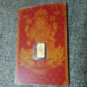 Goldbarren Perth Mint Diwali Lakshmi  1 Gramm 999.9 Gold im Blister  - Bild 1 von 2