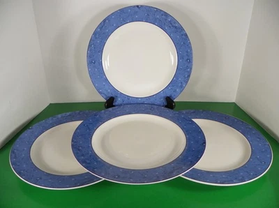 Plato (s) de cena Sakura CHERRY SNOWMAN LOTE DE 4 azul y blanco Navidad Zulauf Foto 1 de 4