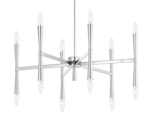 Maxim 24626 Rome 12 Light 29"W Taper Candle Chandelier - Nickel - Picture 1 of 12