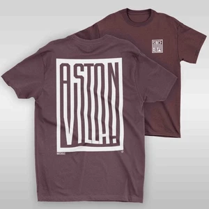 T-shirt grafica calcio brutale per tifosi Aston Villa maglietta - Foto 1 di 17