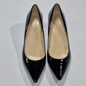 Cole Haan NikeAir Kitten Heel Pumps Sz 9.5 AA Black Patent Leather - Picture 1 of 9