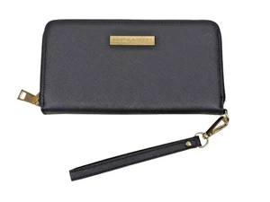 Laura Ashley Voyageur Zip Around Travel Wallet Clutch Passport Holder - Black - Picture 1 of 4