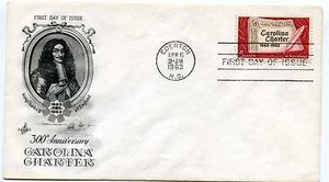 Carolina Charter Artcraft 1230, FDC - Imagen 1 de 1