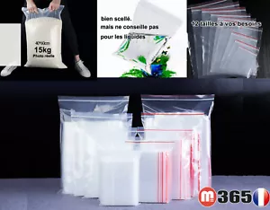 Lotto Sacchettini plastica chiusura ZIP Trasparente bag pochon borsa t - Bild 1 von 14
