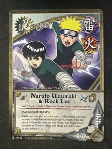 Naruto CCG 392 Naruto Uzumaki & Rock Lee 1st Edition Rare Rainbow NM - Picture 1 of 2