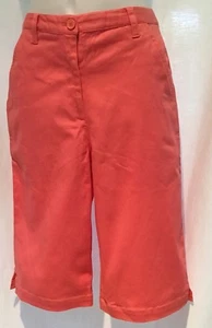 NWT~KAKTUS~CUTE CORAL CAPRI/CROPPED PANTS~LADIES SZ:S - Picture 1 of 3